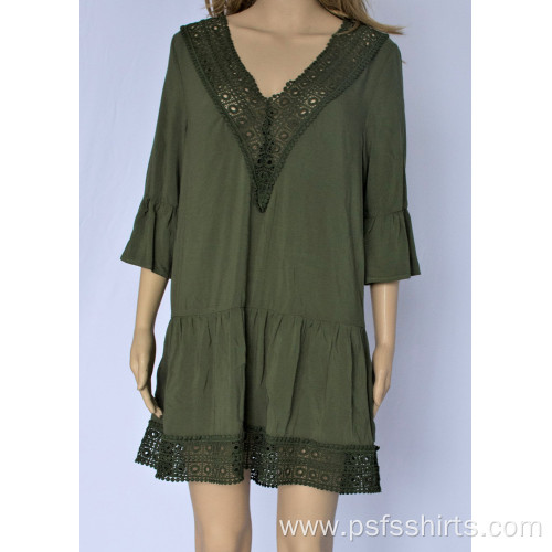 Women Casual Mid-sleeve Dress